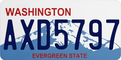 WA license plate AXD5797
