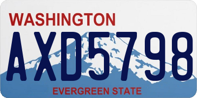 WA license plate AXD5798