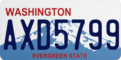 WA license plate AXD5799