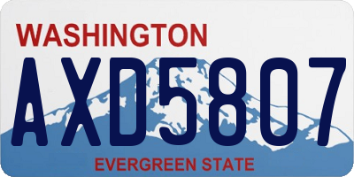 WA license plate AXD5807