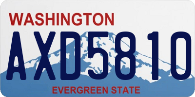 WA license plate AXD5810
