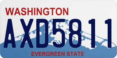 WA license plate AXD5811