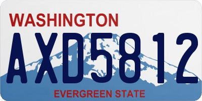 WA license plate AXD5812