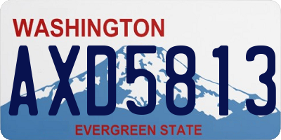 WA license plate AXD5813