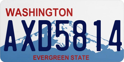 WA license plate AXD5814
