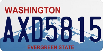 WA license plate AXD5815