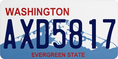 WA license plate AXD5817