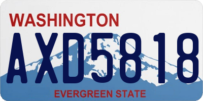 WA license plate AXD5818