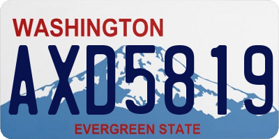 WA license plate AXD5819