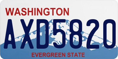 WA license plate AXD5820