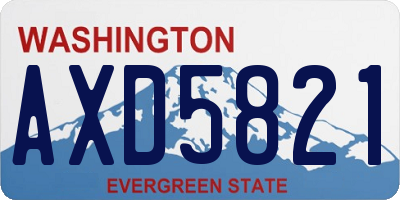 WA license plate AXD5821