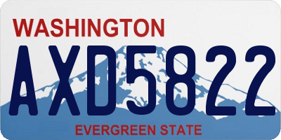 WA license plate AXD5822