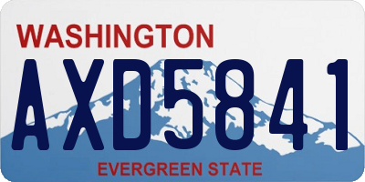 WA license plate AXD5841