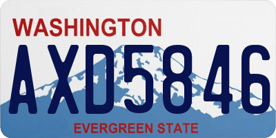 WA license plate AXD5846