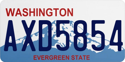 WA license plate AXD5854