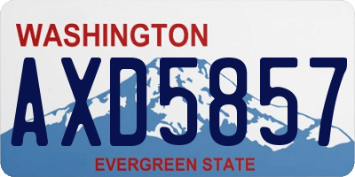 WA license plate AXD5857