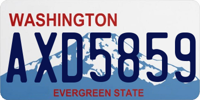WA license plate AXD5859