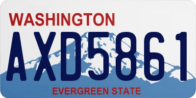 WA license plate AXD5861