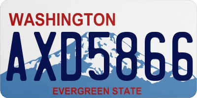 WA license plate AXD5866