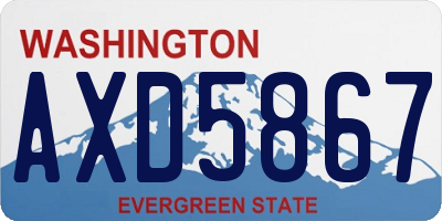 WA license plate AXD5867