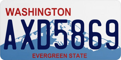 WA license plate AXD5869