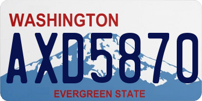 WA license plate AXD5870