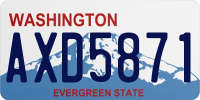WA license plate AXD5871