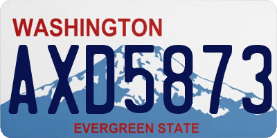 WA license plate AXD5873