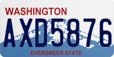 WA license plate AXD5876