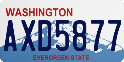 WA license plate AXD5877