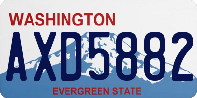 WA license plate AXD5882