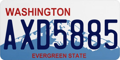 WA license plate AXD5885