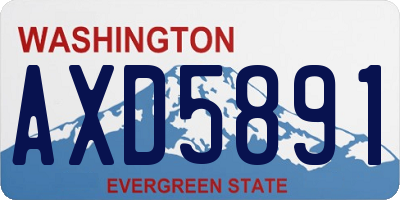WA license plate AXD5891