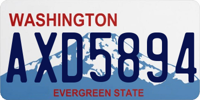 WA license plate AXD5894
