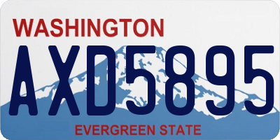 WA license plate AXD5895