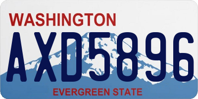 WA license plate AXD5896