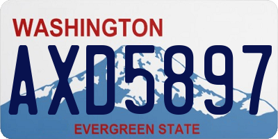 WA license plate AXD5897