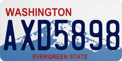 WA license plate AXD5898