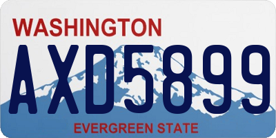 WA license plate AXD5899