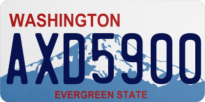 WA license plate AXD5900