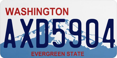 WA license plate AXD5904