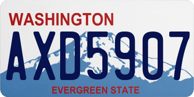 WA license plate AXD5907
