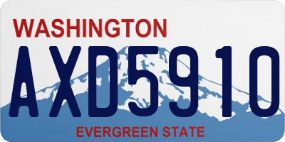 WA license plate AXD5910