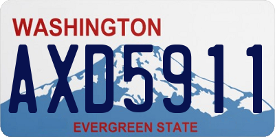 WA license plate AXD5911