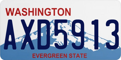 WA license plate AXD5913