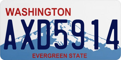 WA license plate AXD5914