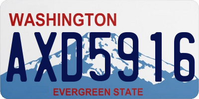 WA license plate AXD5916