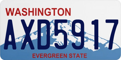 WA license plate AXD5917