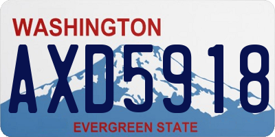 WA license plate AXD5918