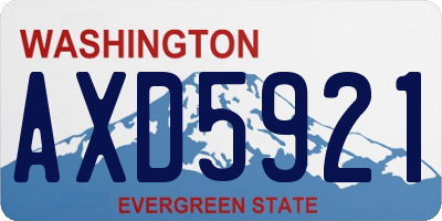 WA license plate AXD5921